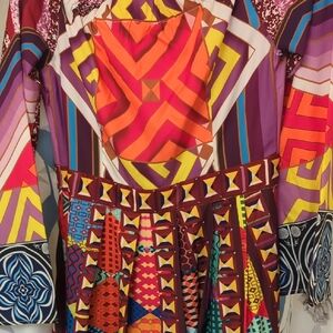 Colorful Geometric Pattern Dress